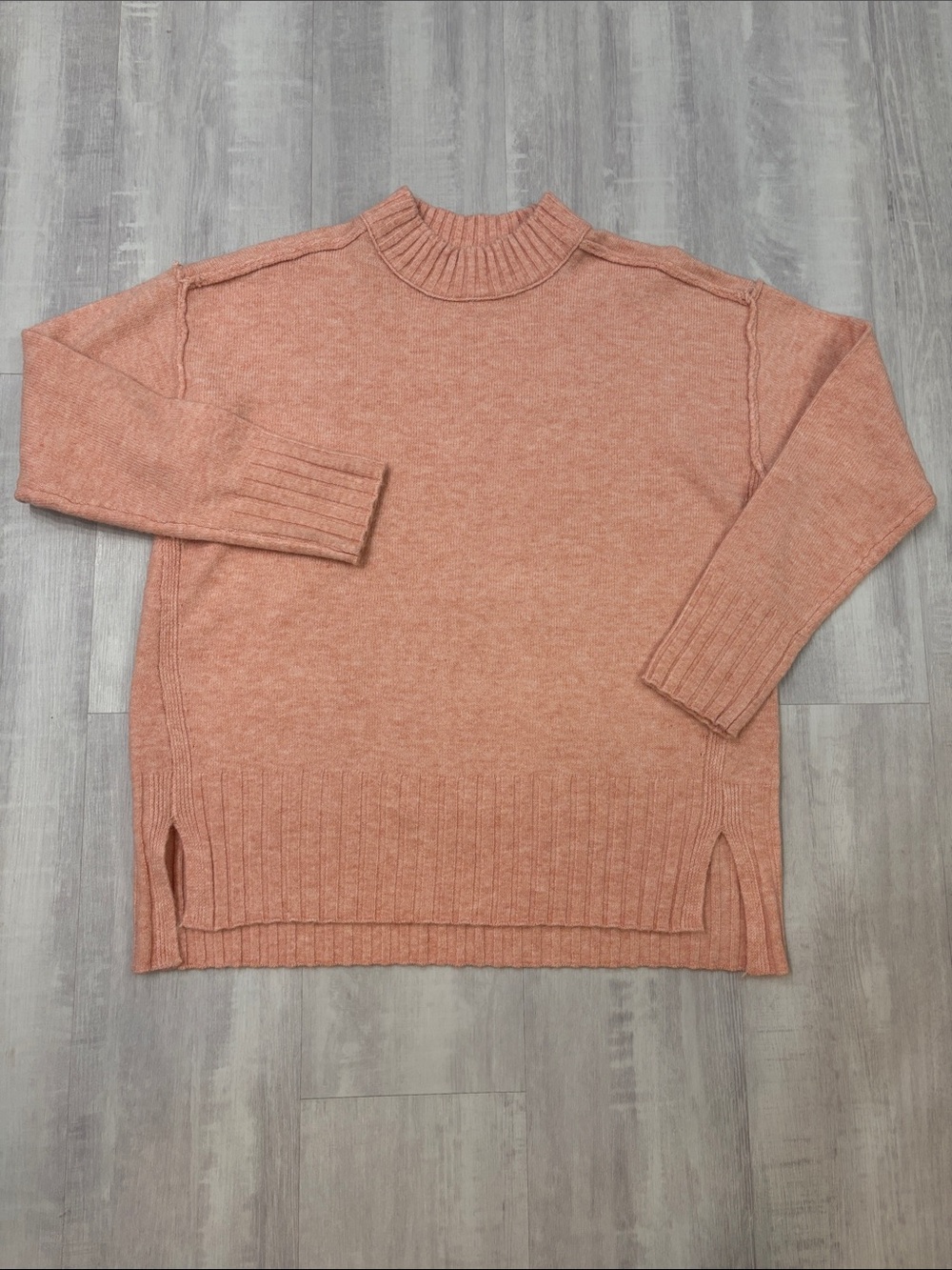 Jessica Simpson Cozy Crewneck Sweater in Coral Pink XSmall